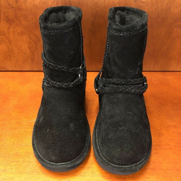 Bearpaw Toddler Black Lined Comfy sz 9 Slip On - Picture 2 of 8